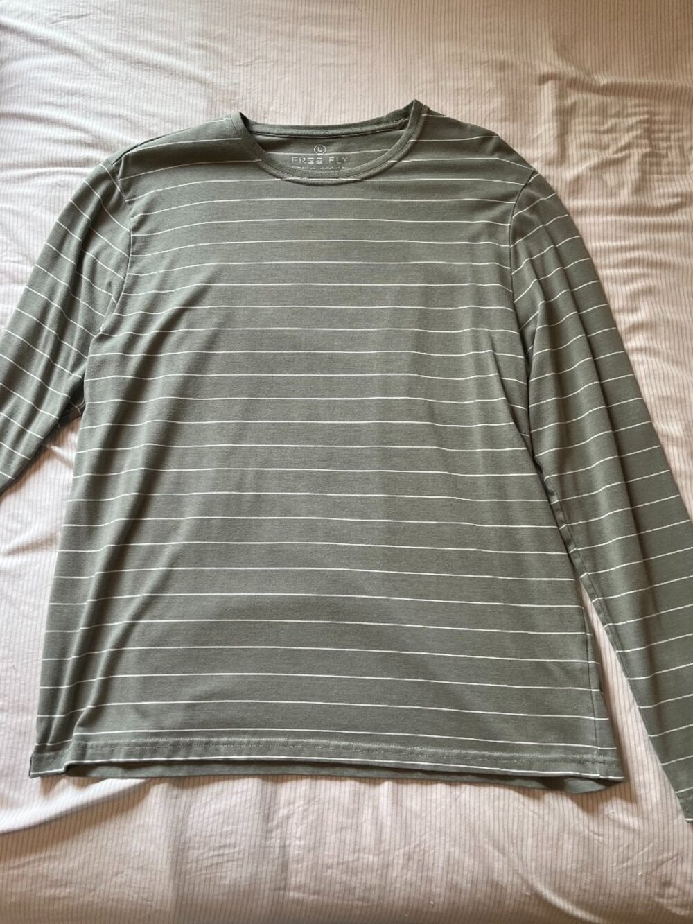 Free Fly Apparel | Large | Green | Striped Long Sleeve